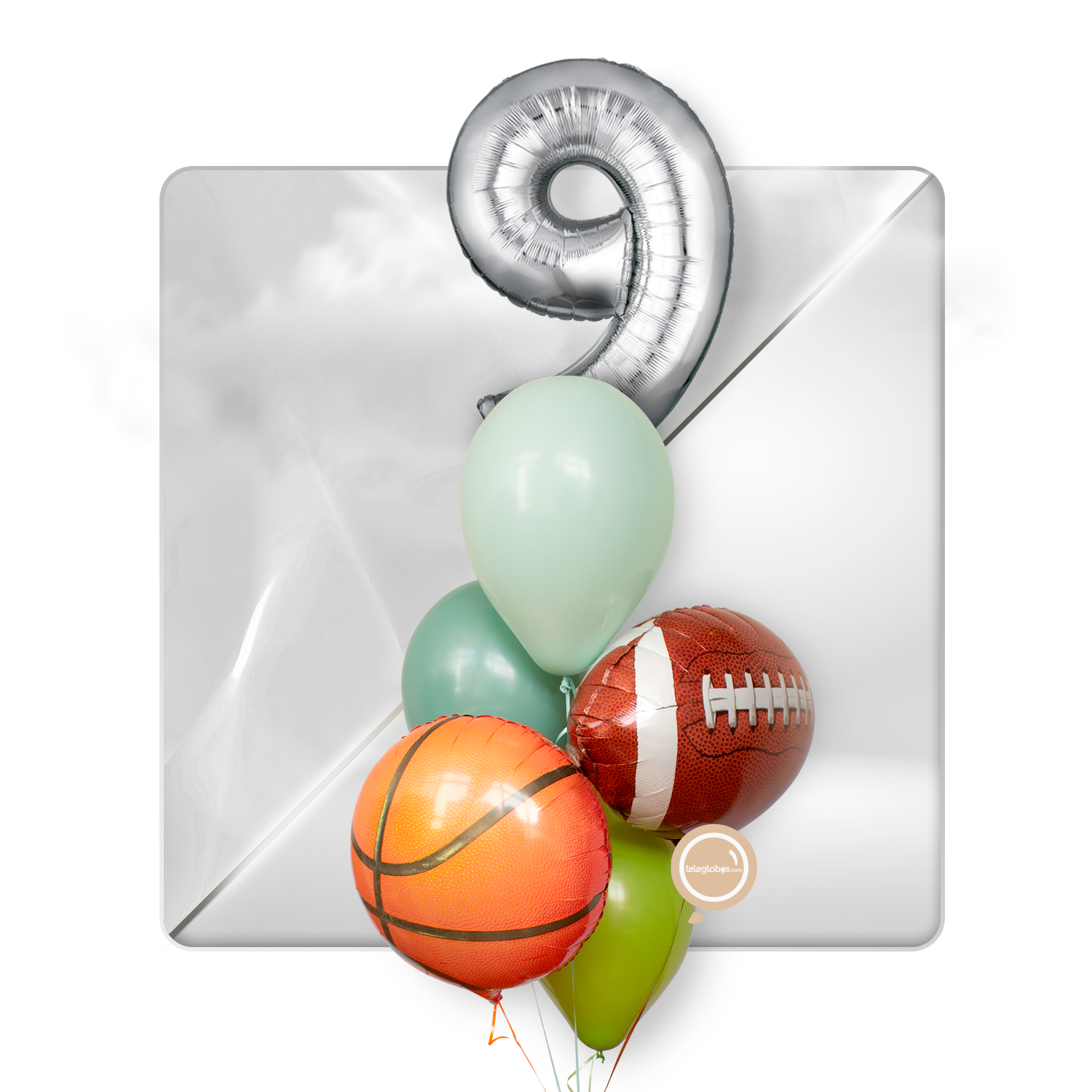 Kit celebrates -Major League Sports- with balloons Helium