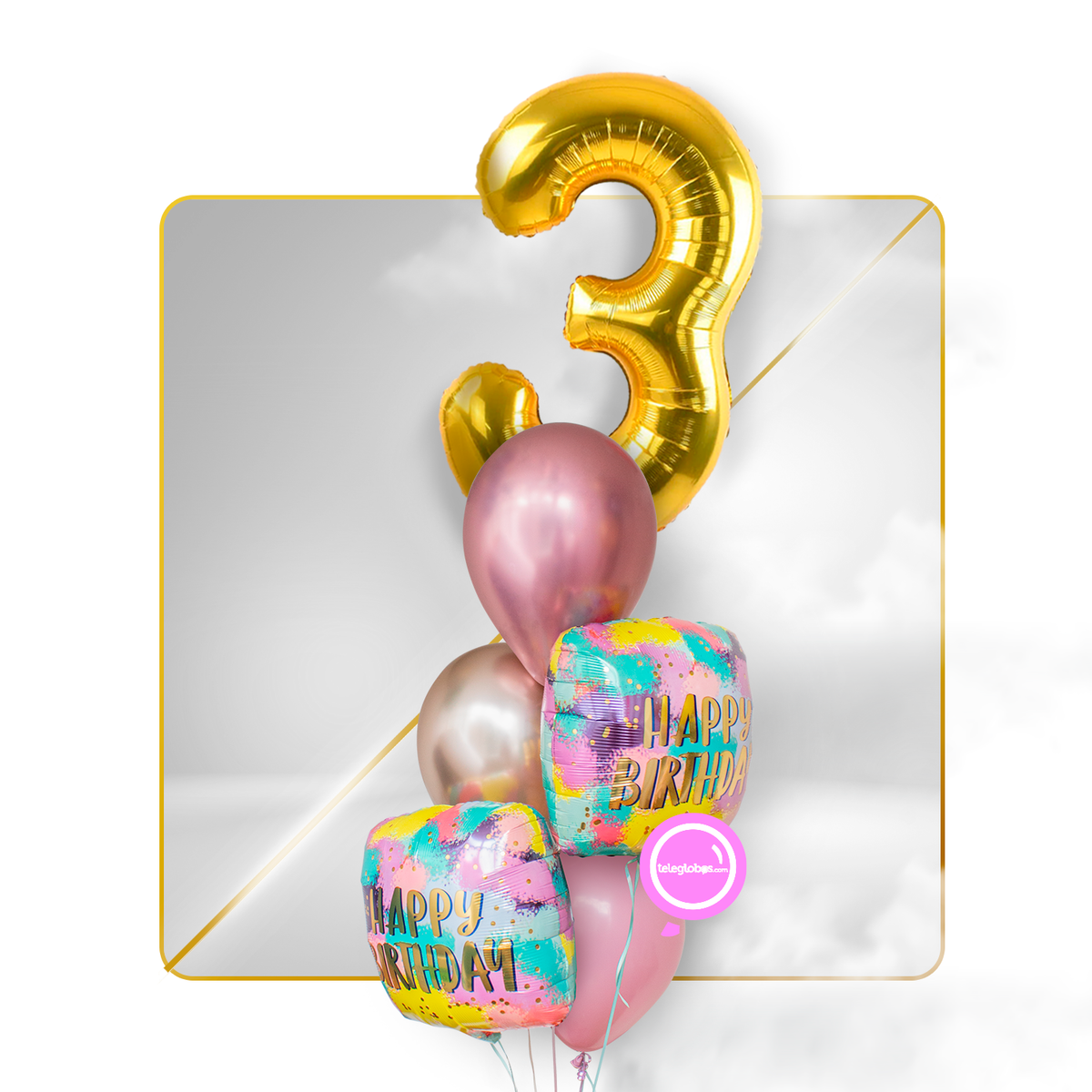 Kit Celebra -Pintura Mágica- con Globos de Helio-(Una-Torre)-3