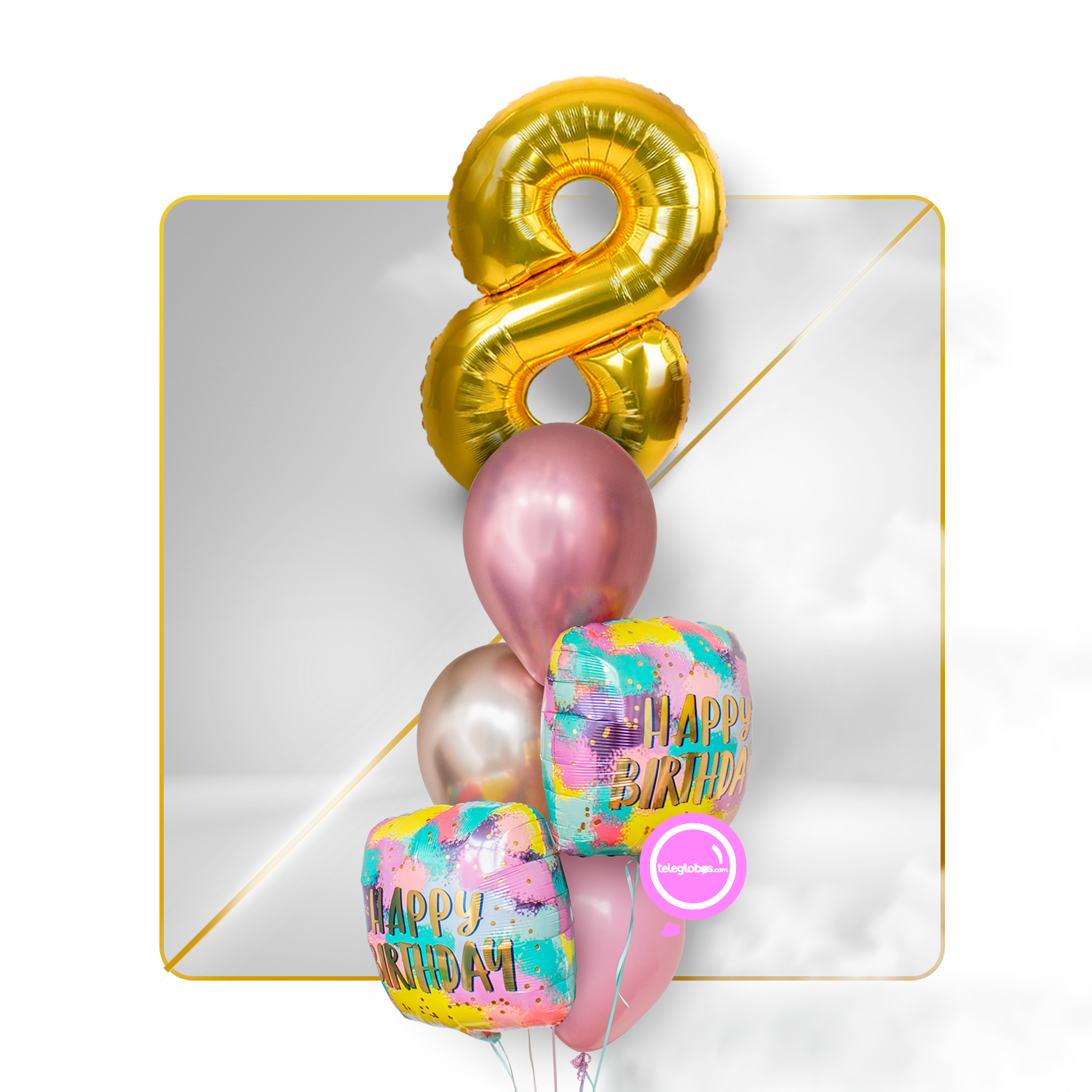 Kit Celebra -Pintura Mágica- con Globos de Helio-(Una-Torre)-8