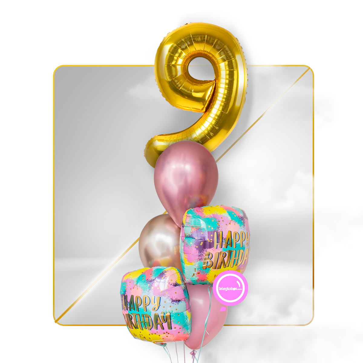 Kit Celebra -Pintura Mágica- con Globos de Helio-(Una-Torre)-9