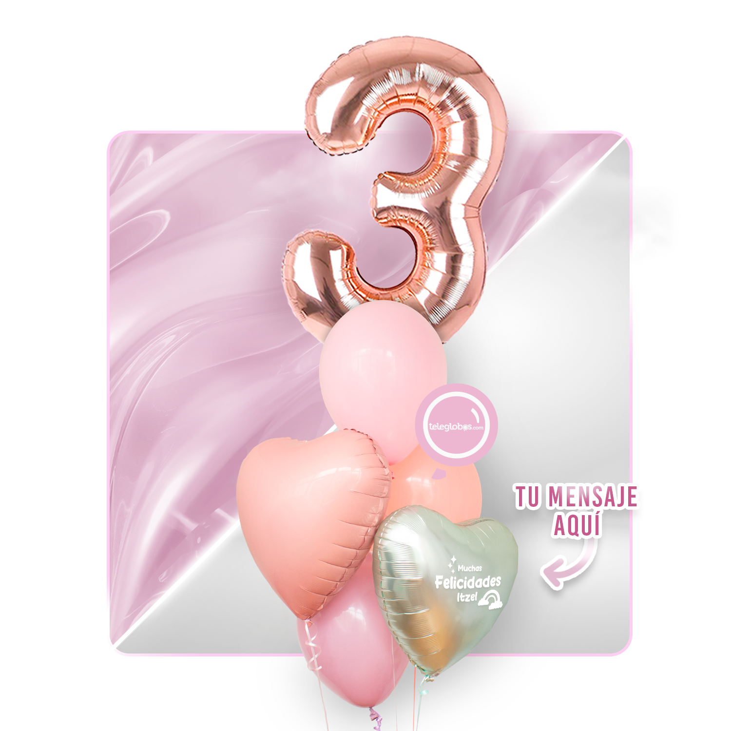 Kit Celebra -Rainbow Boho- con Globos de Helio