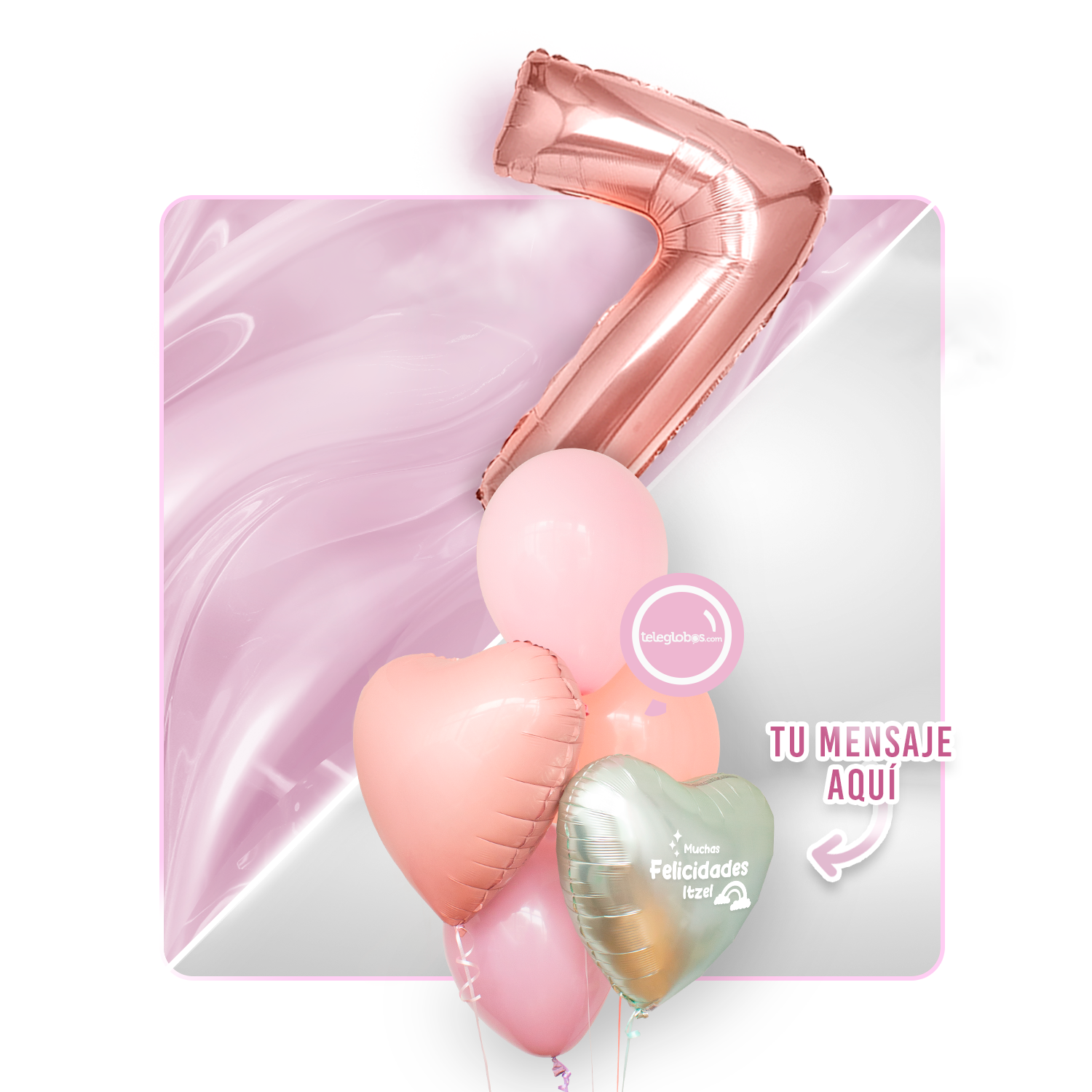 Kit Celebra -Rainbow Boho- con Globos de Helio