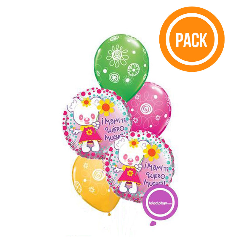 PACK de Bouquet de Globos Mamá 1 | Globos y Regalos Teleglobos.com.mx.