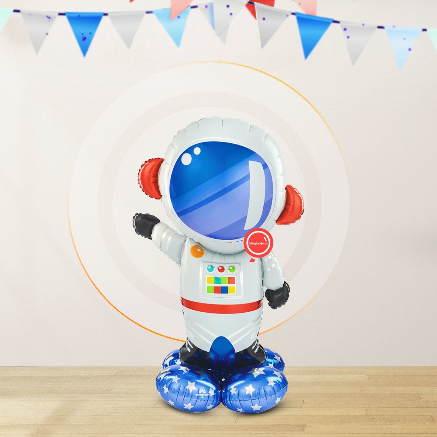 Airloonz Astronaut with Bunch of balloons Personalized Marbez