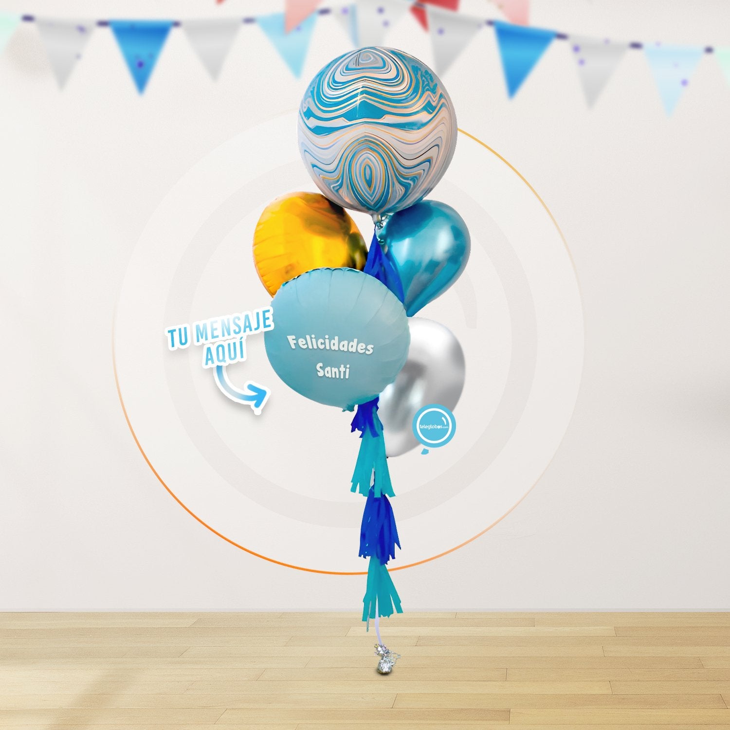 Airloonz Astronaut with Bunch of balloons Personalized Marbez