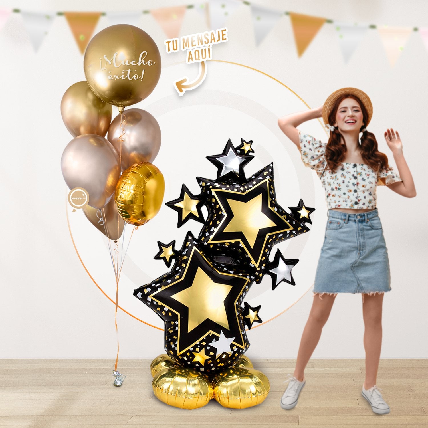 AirLoonz Estrellas Black and Gold con Bunch Personalizado