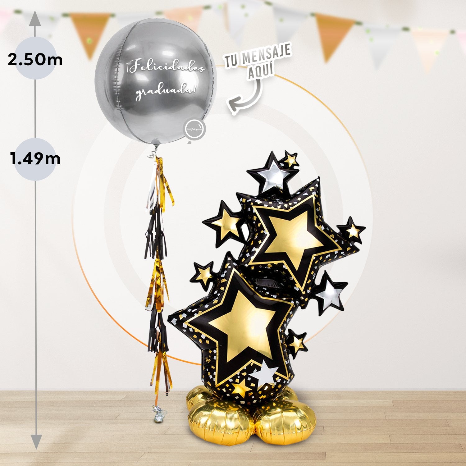 AirLoonz Estrellas Black and Gold con Bunch Personalizado