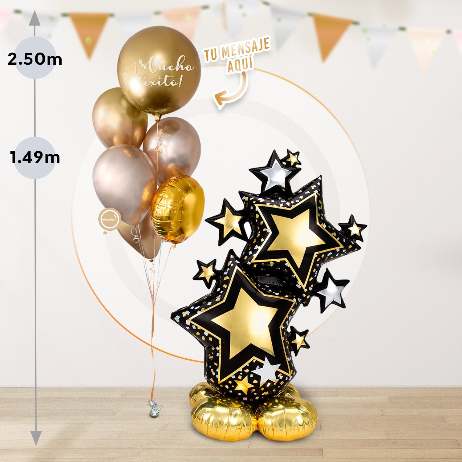AirLoonz Estrellas Black and Gold con Bunch Personalizado