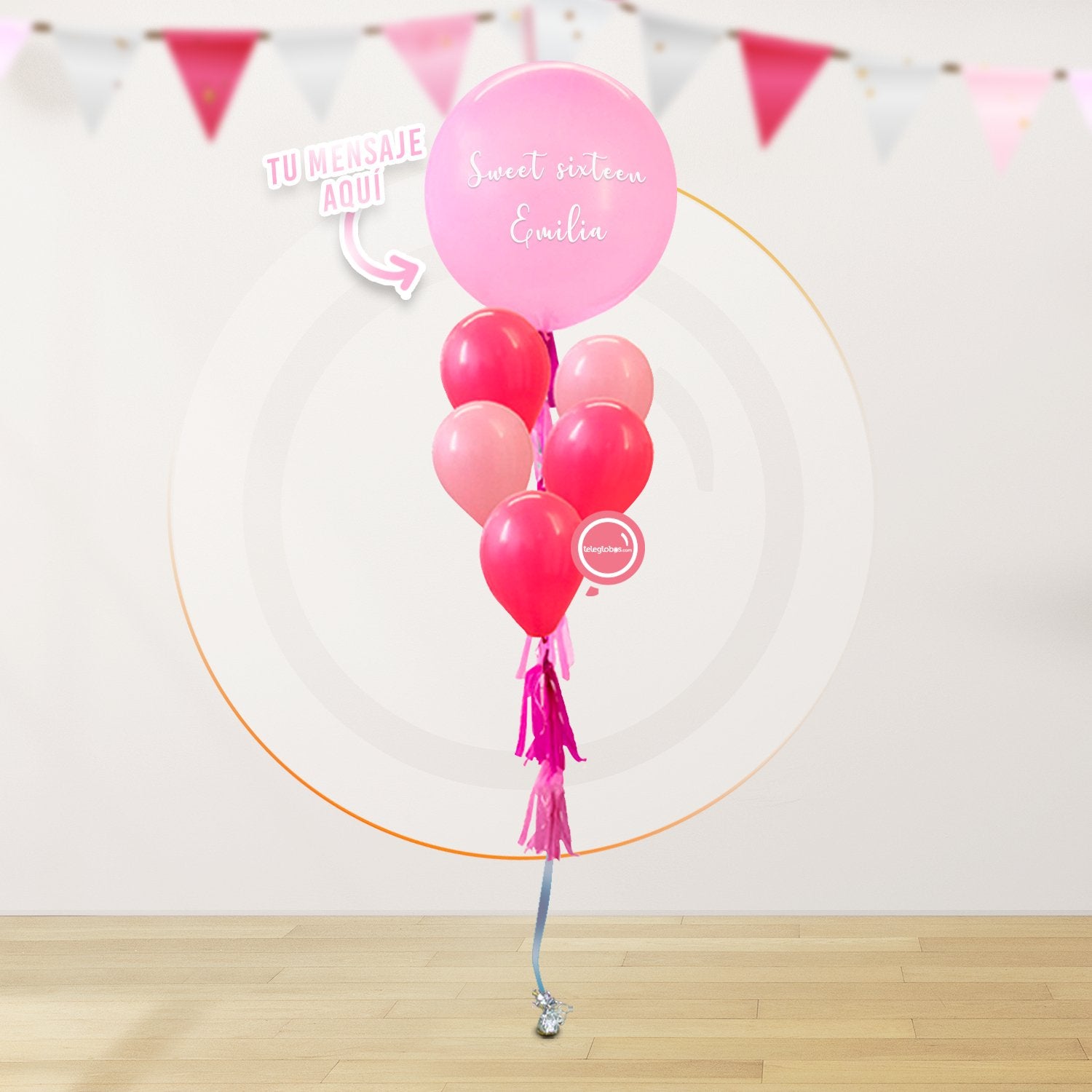 AirLoonz Luna y Estrellas con Globo Grande Personalizado + 5 globos