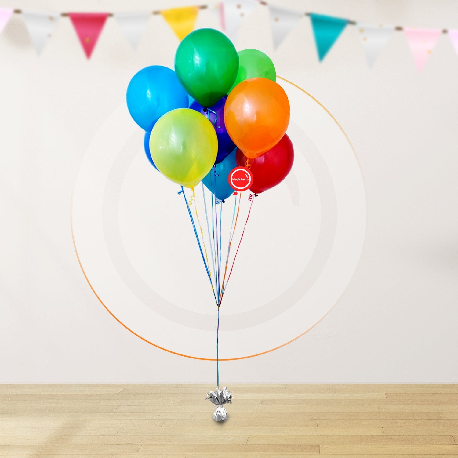 AirLoonz Regalo Happy Birthday, Globo de 36" Personalizado con Confetti y 10 globos de 12"