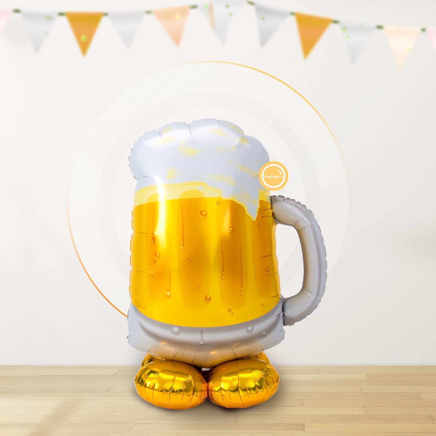 AirLoonz Tarro de Cerveza Personalizado con Bouquet de Globos -1 o 2 torres-