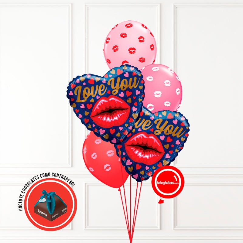 Bouquet de Globos Amor 30 | Globos y Regalos Teleglobos.com.mx.