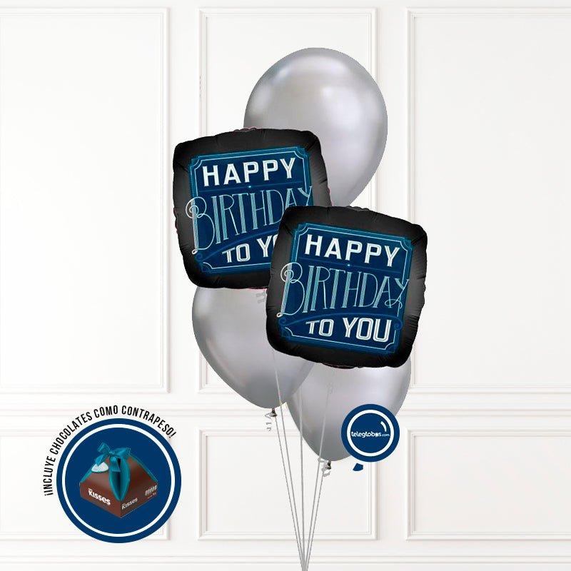 Bouquet de Globos Cumpleaños 127 | Globos y Regalos Teleglobos.com.mx.