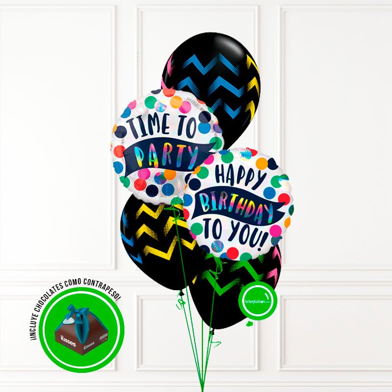 Bouquet de Globos Cumpleaños 159 | Globos y Regalos Teleglobos.com.mx.