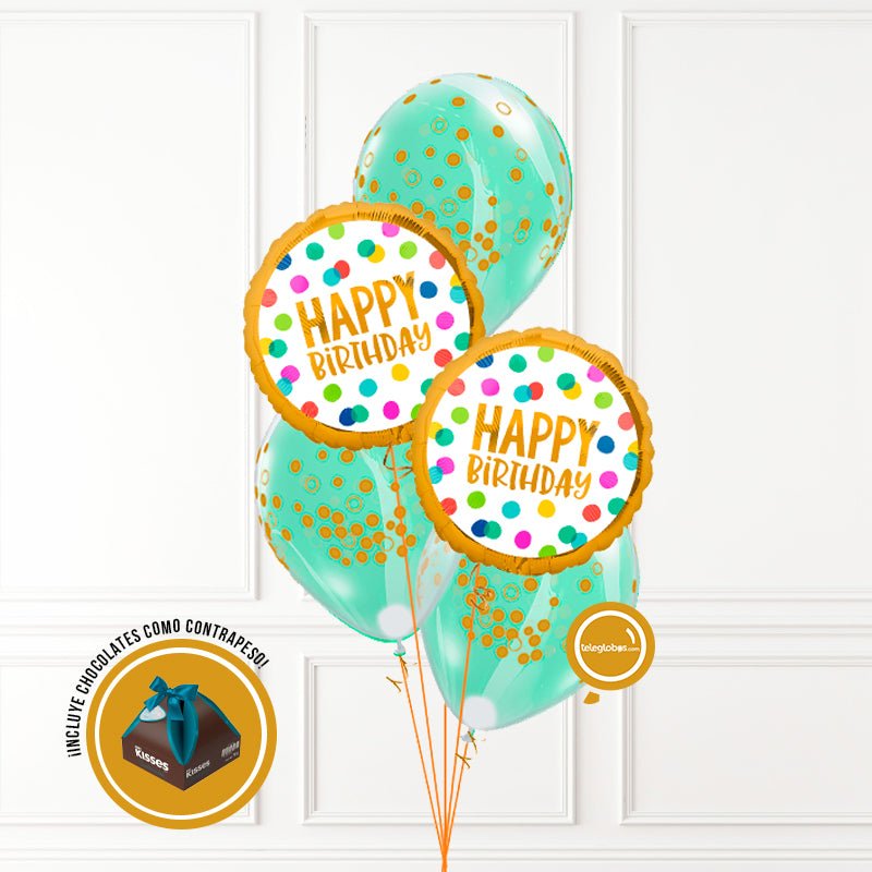 Bouquet de Globos Cumpleaños 161 | Globos y Regalos Teleglobos.com.mx.