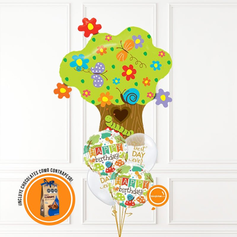 Bouquet de Globos Cumpleaños 198 | Globos y Regalos Teleglobos.com.mx.