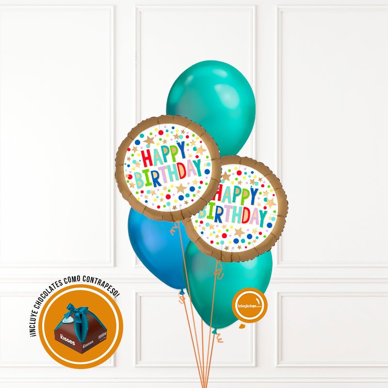 Bouquet de Globos Cumpleaños 219 | Globos y Regalos Teleglobos.com.mx.