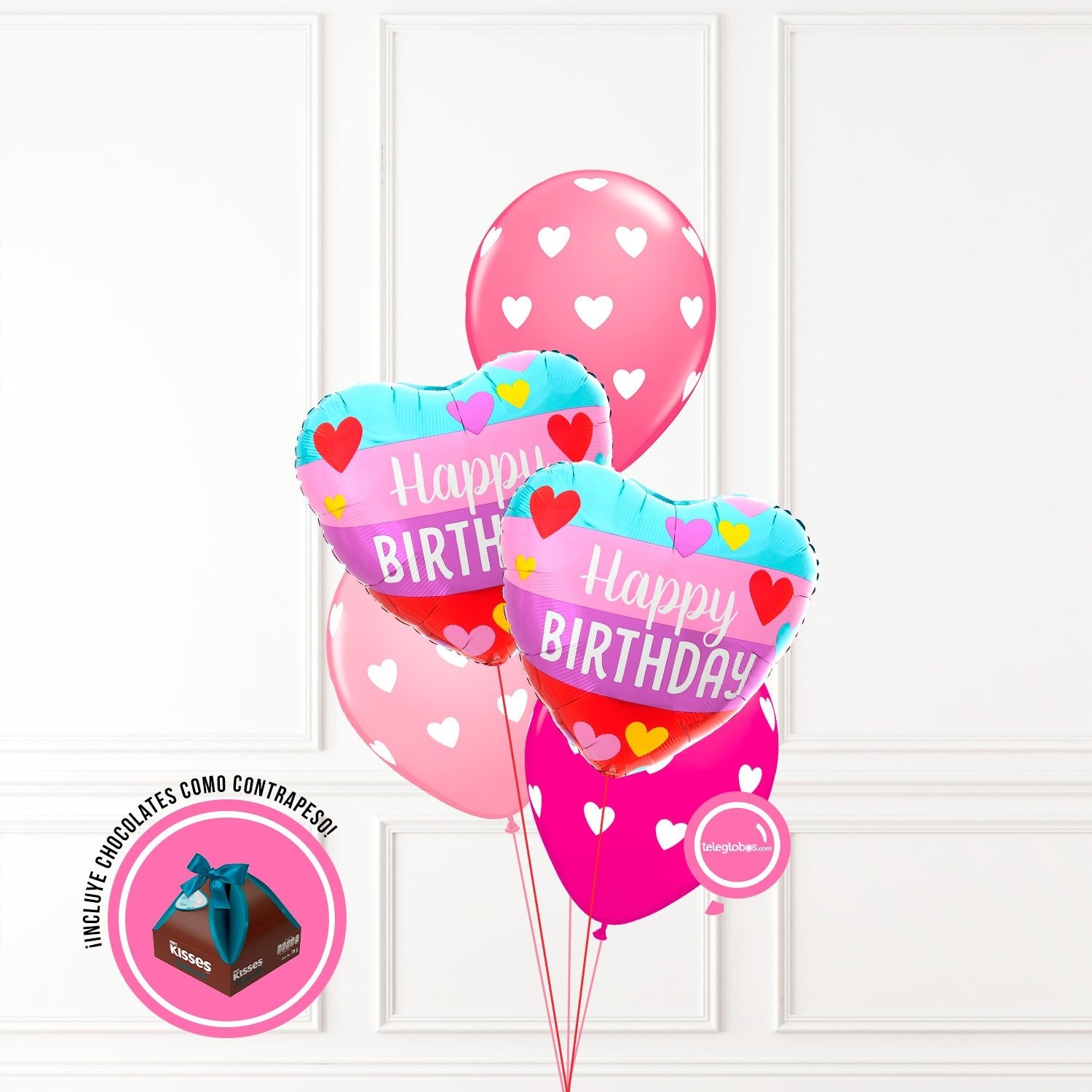 Bouquet de Globos Cumpleaños 220 | Globos y Regalos Teleglobos.com.mx.