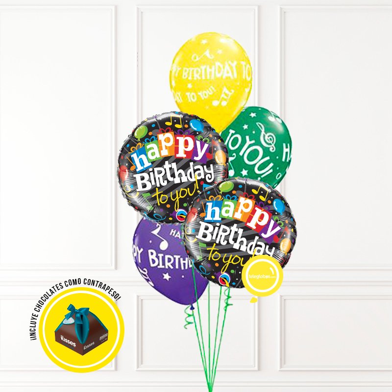 Bouquet de Globos Cumpleaños 70_1 | Globos y Regalos Teleglobos.com.mx.