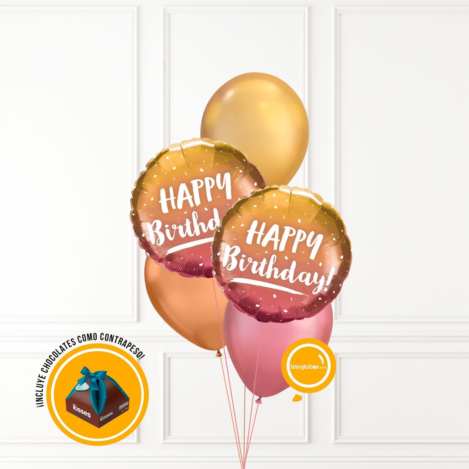 Bouquet de Globos Cumpleaños BC236 | Globos y Regalos Teleglobos.com.mx.