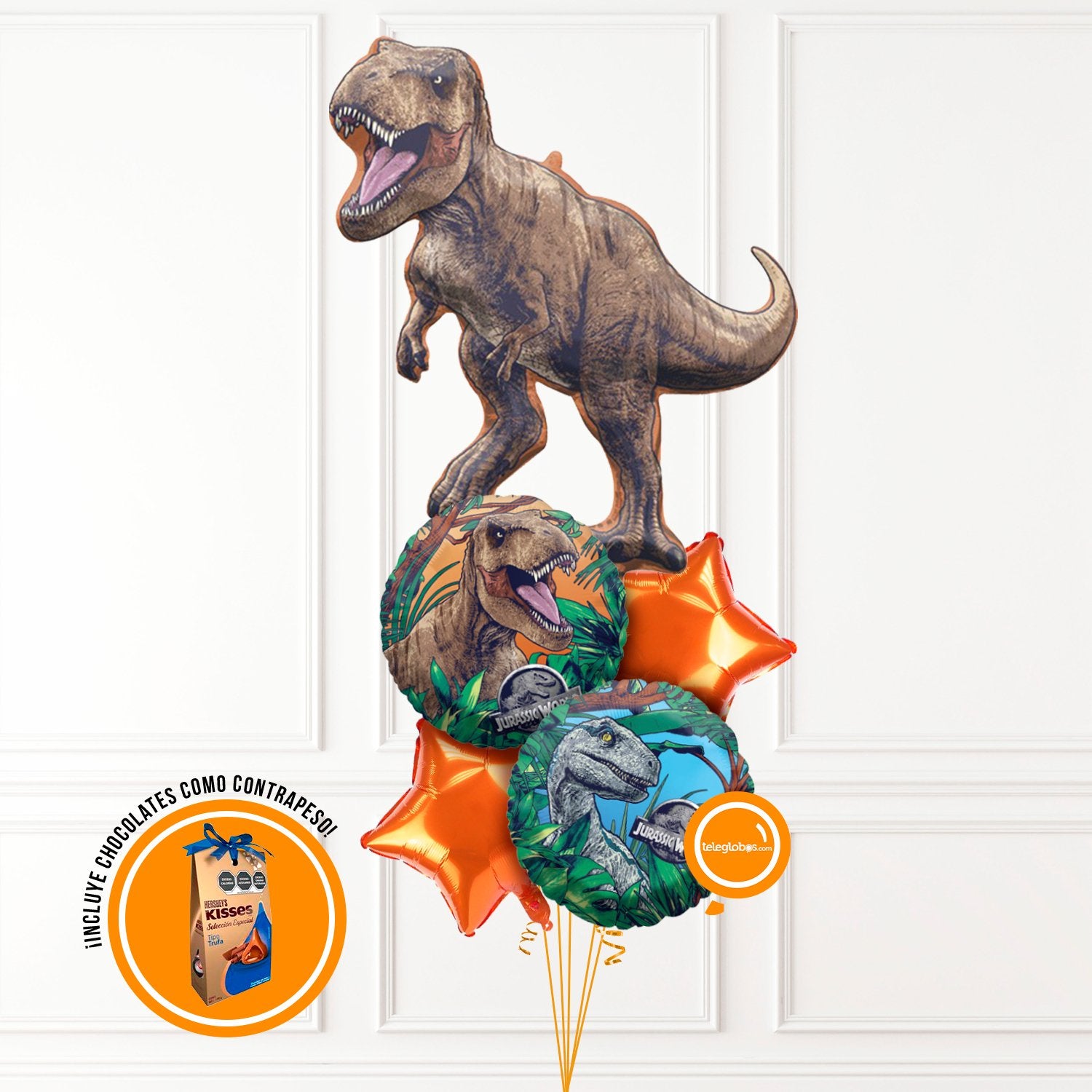 Bouquet de Globos de Cumpleaños -Jurassic World- | Globos y Regalos Teleglobos.com.mx.