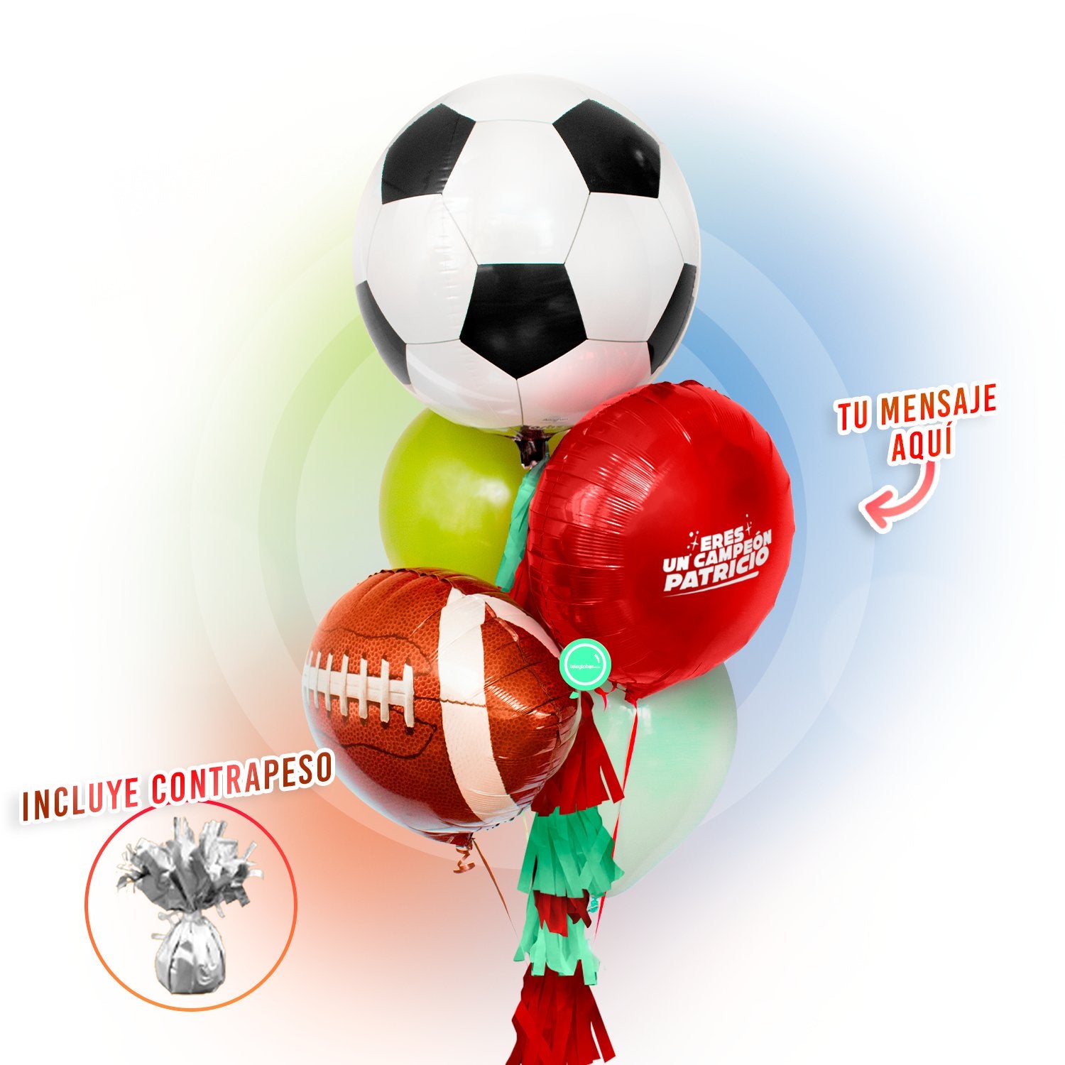 Bunch de Globos Inflados con Helio -It's game day-