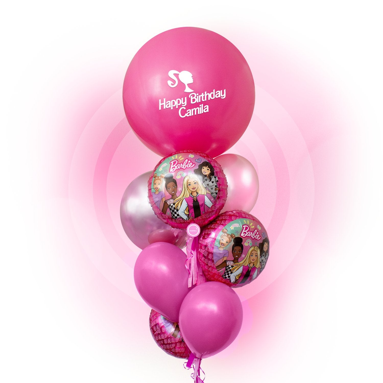 Bunch de Globos Inflados con Helio Inspira -Barbie Dream Together-