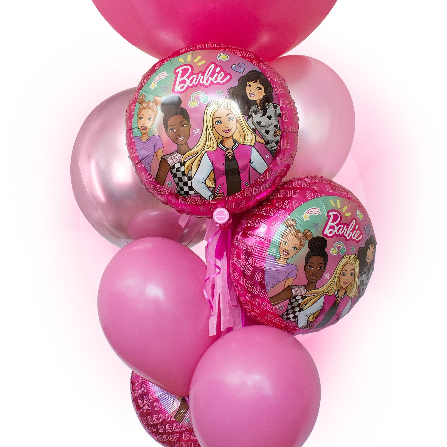 Bunch de Globos Inflados con Helio Inspira -Barbie Dream Together-