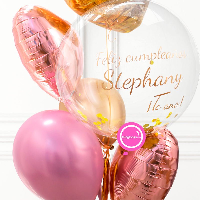 Bunch de globos personalizado - Corona - | Globos y Regalos Teleglobos.com.mx.