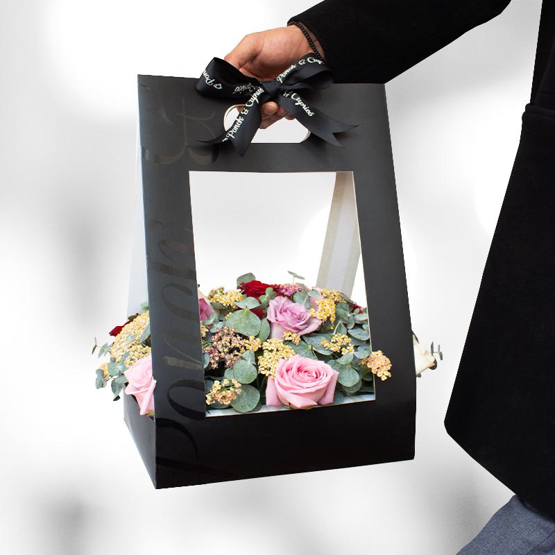 Canasta de Rosas Mix -PCAN014- | Globos y Regalos Teleglobos.com.mx.