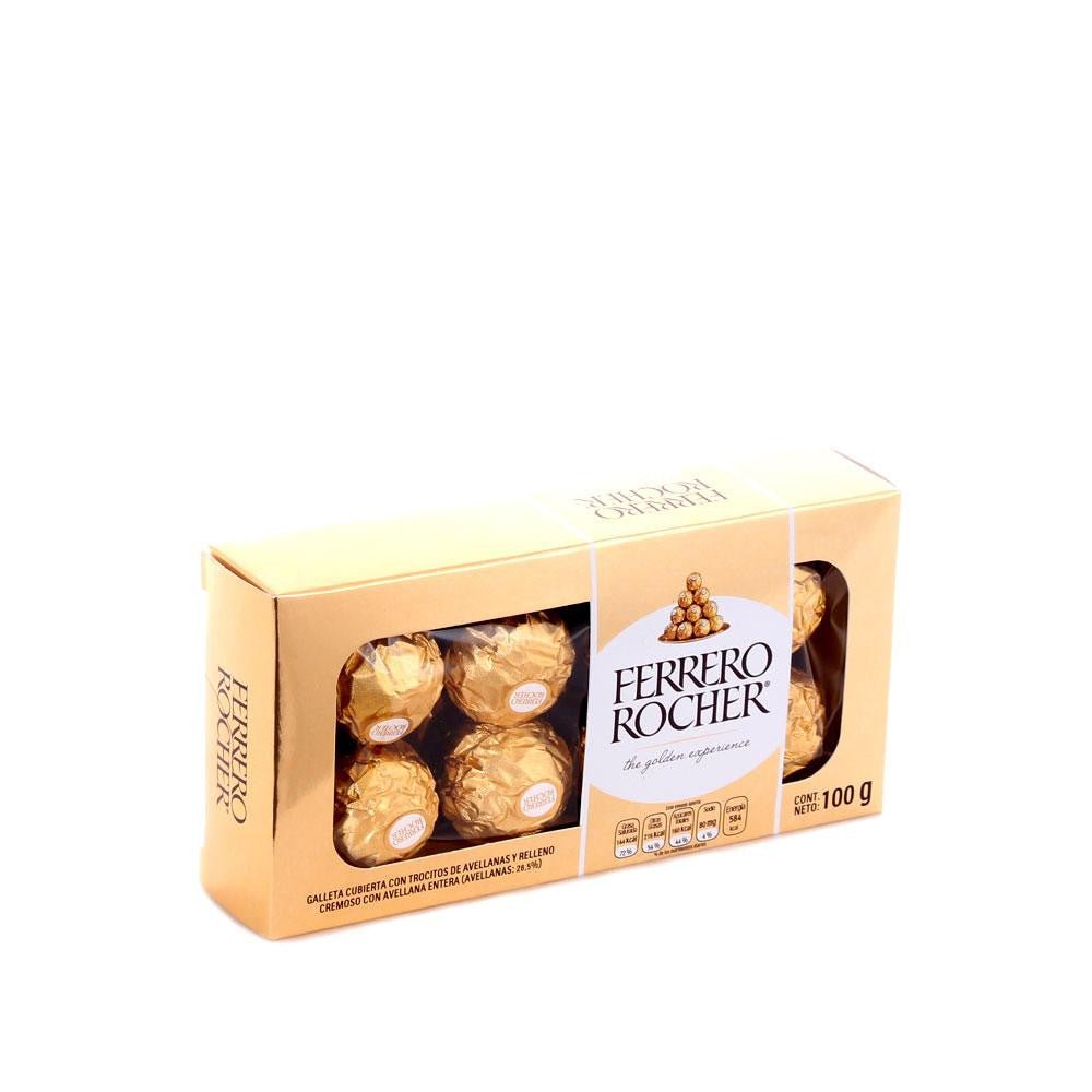 Ferrero Rocher 8 Unids. 100g | Globos y Regalos Teleglobos.com.mx.