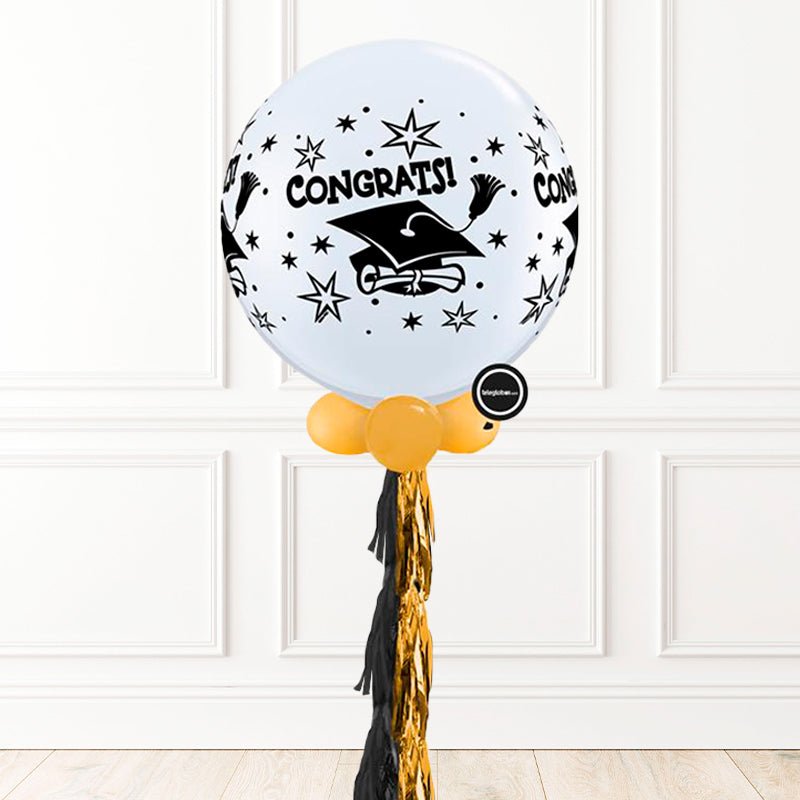 Globo de Látex Graduación Gigante 3 Pies Con Guirnalda de Papel | Globos y Regalos Teleglobos.com.mx.