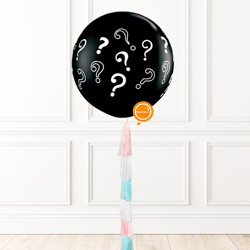 Globo de Látex Interrogación Gigante 36 Pulgadas -Revelación de Género/Gender Reveal- | Globos y Regalos Teleglobos.com.mx.