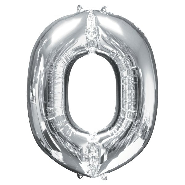 Globo INFLADO Metálico 34" Letra O Plata | Globos y Regalos Teleglobos.com.mx.