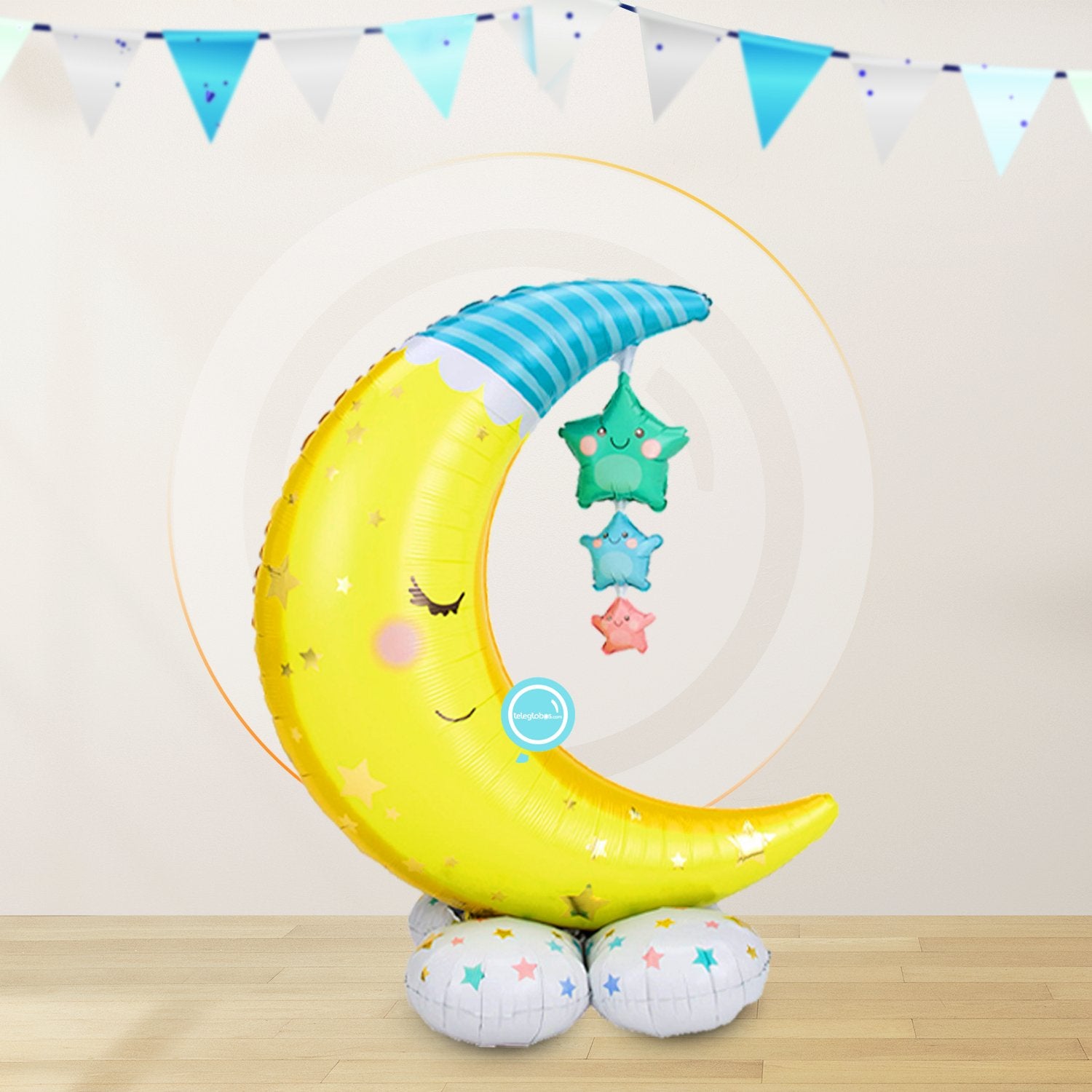 Globo INFLADO Metálico Airloonz Moon & Stars