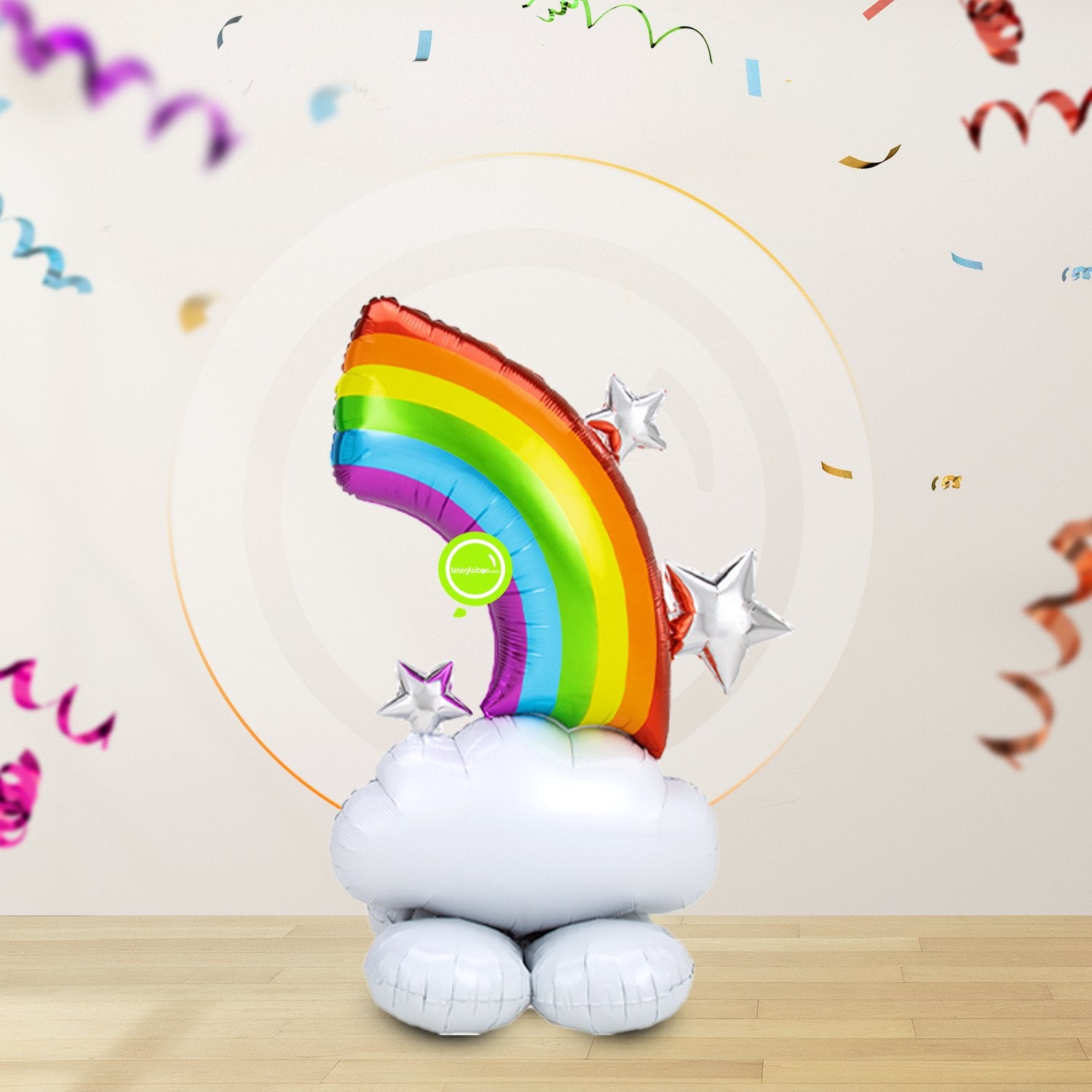 Globo INFLADO Metálico Airloonz Rainbow
