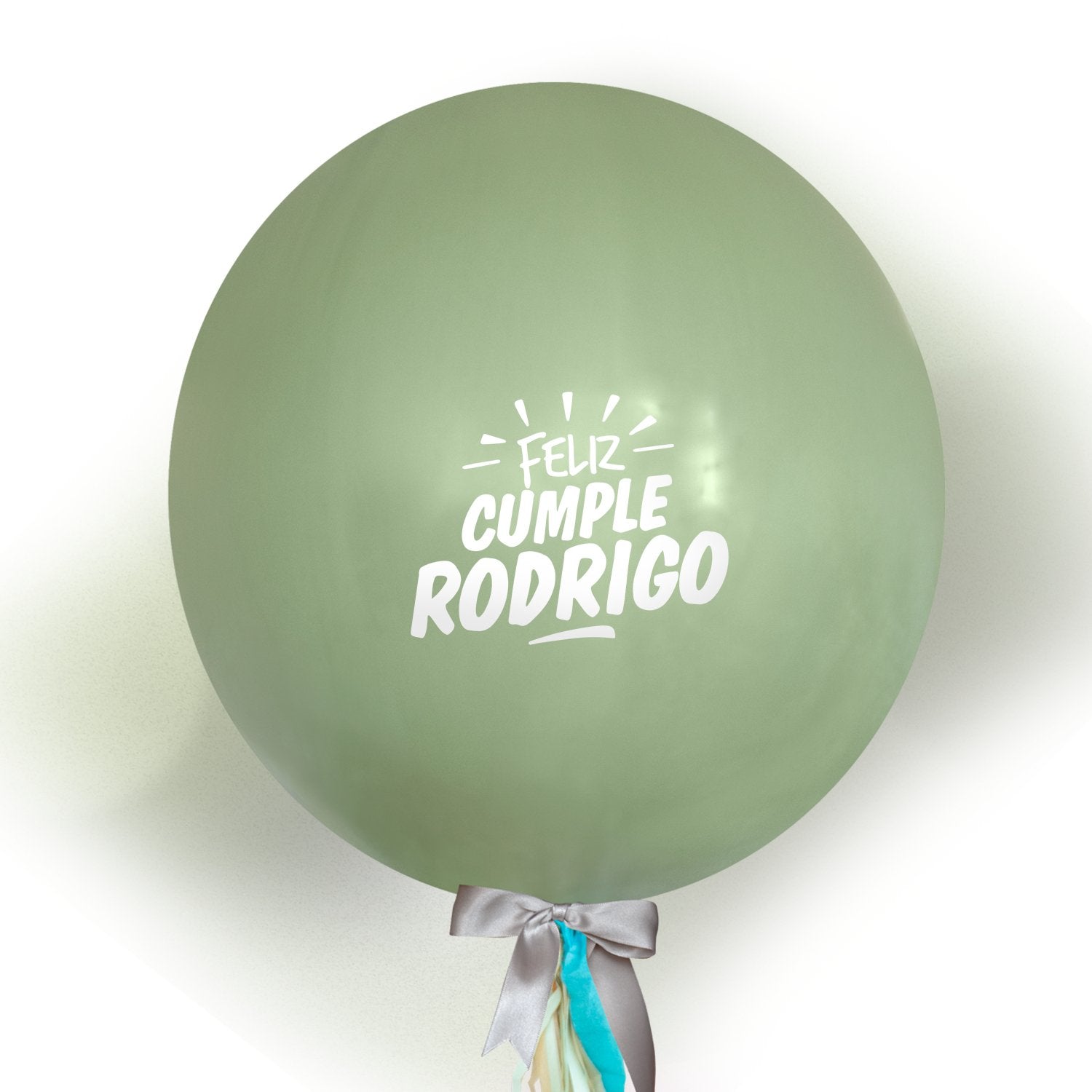 Globo Personalizado de 24" Eucalipto Inflado con Helio