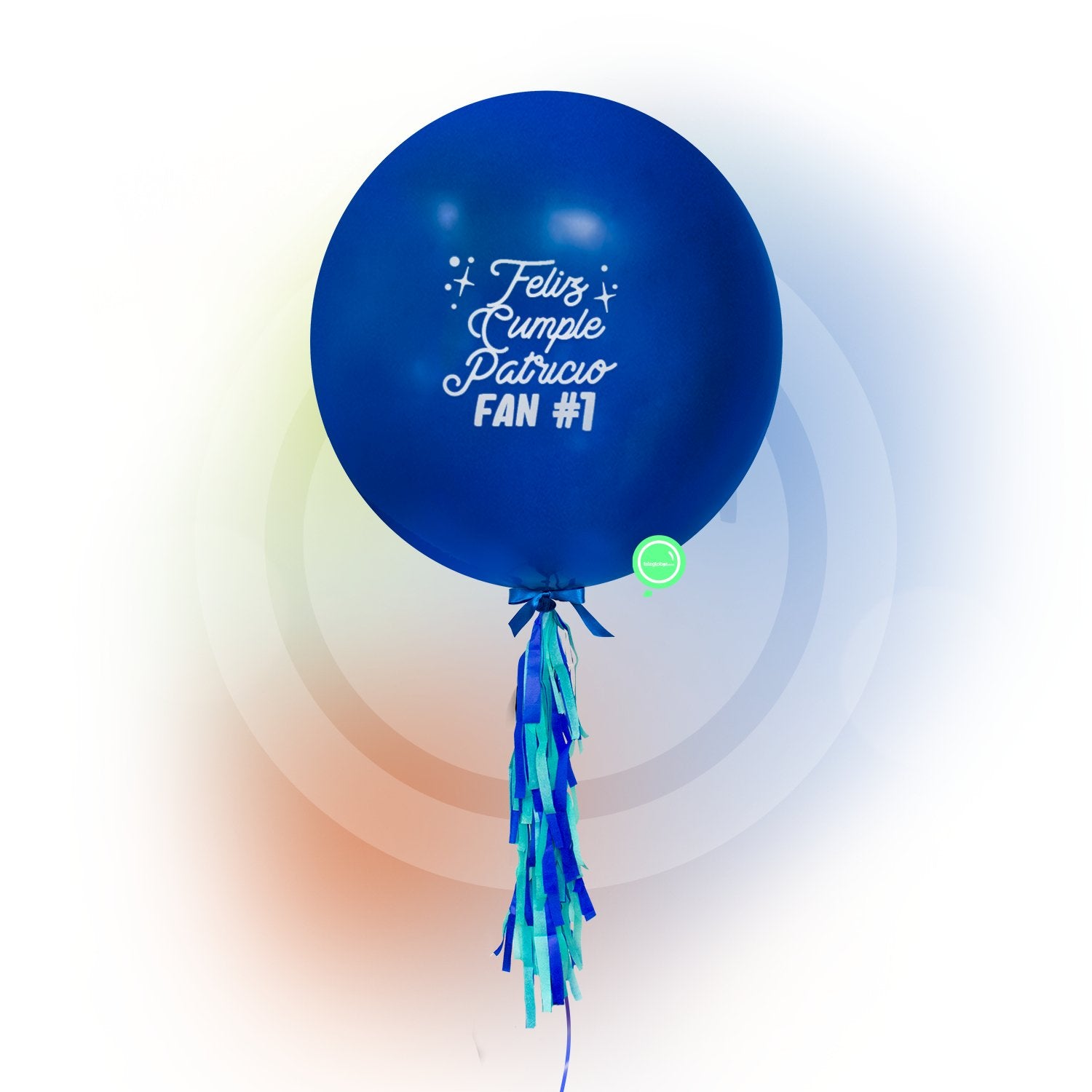 Globo Personalizado de 24" Fashion Azul Rey Inflado con Helio