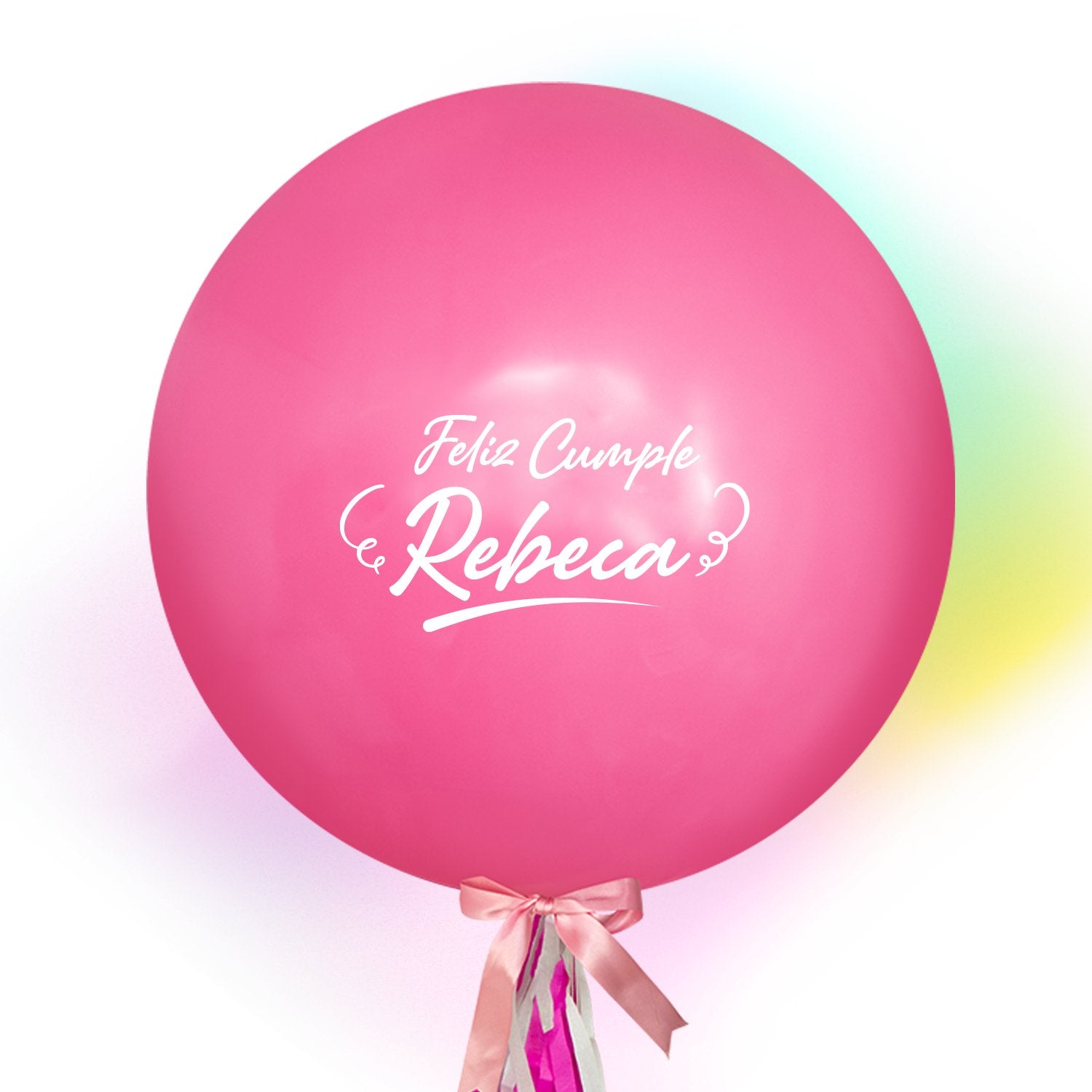 Globo Personalizado de 24" Fashion Fucsia Inflado con Helio