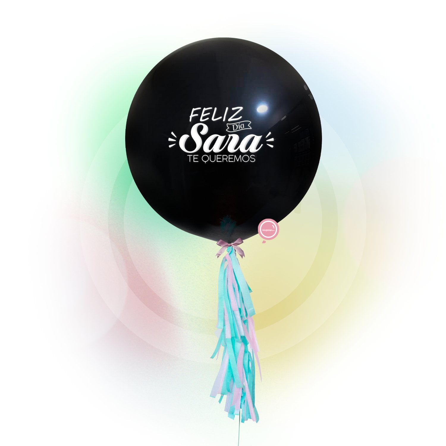 Globo Personalizado de 24" Fashion Negro con Helio