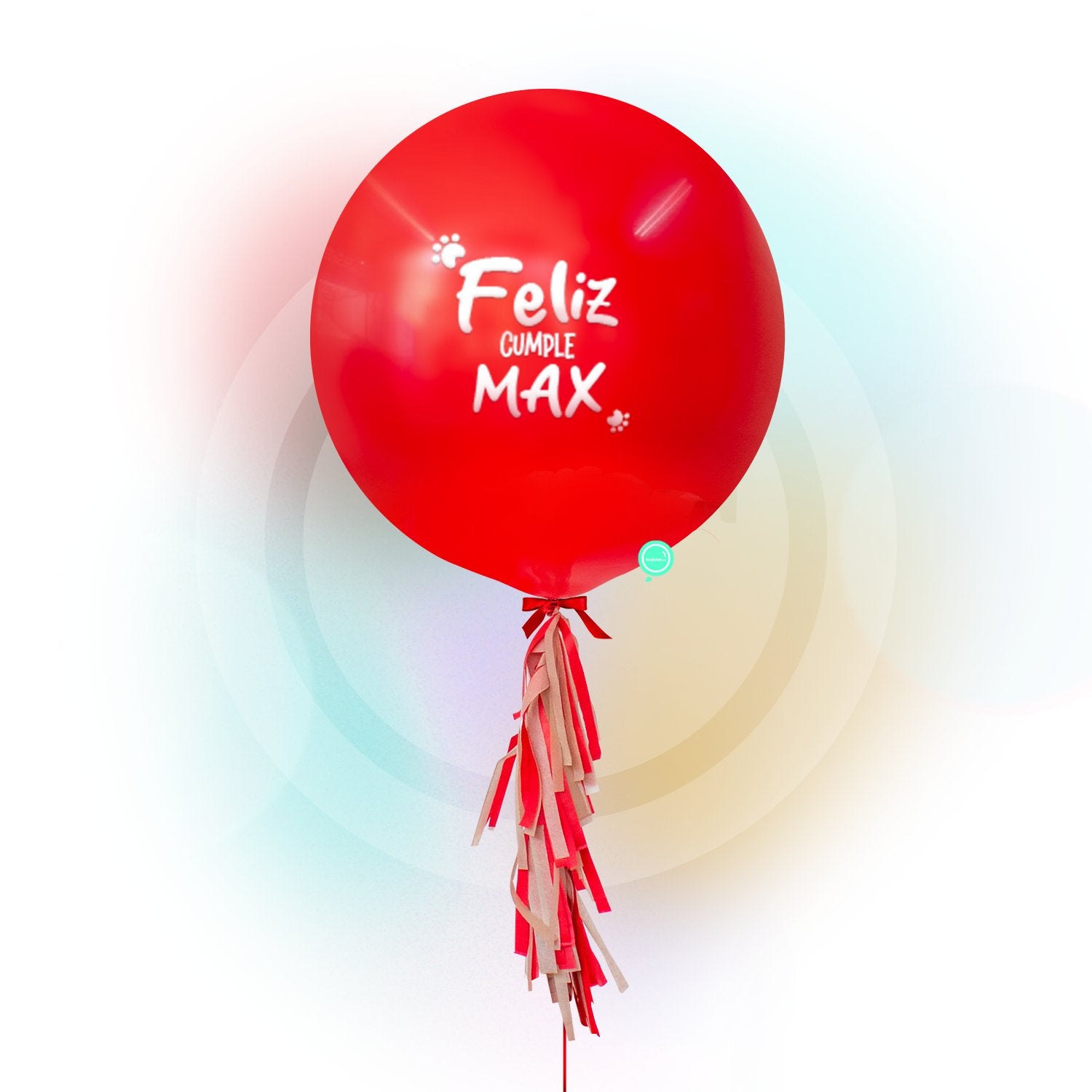 Globo Personalizado de 24" Fashion Rojo Inflado con Helio