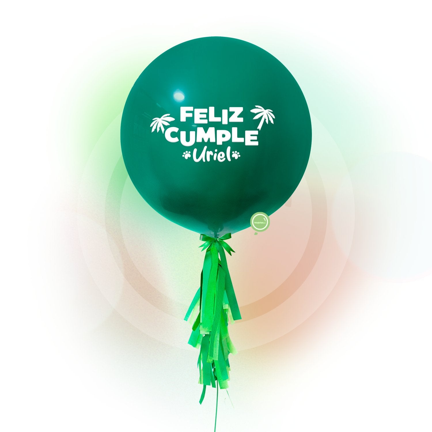 Globo Personalizado de 24 Fashion Verde Selva Inflado con Helio