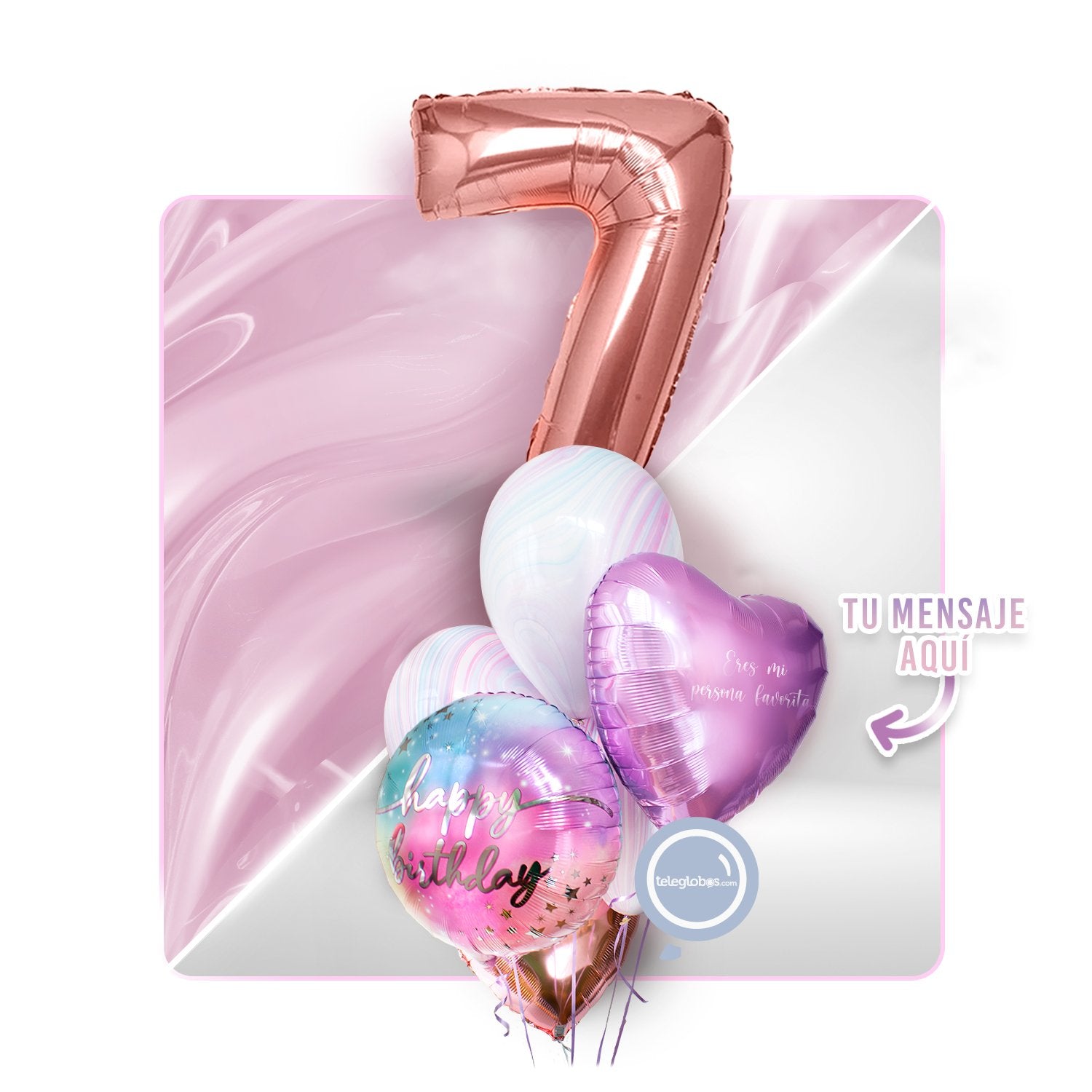 Kit Celebra -Rainbow Day- con Globos de Helio (Una Torre)