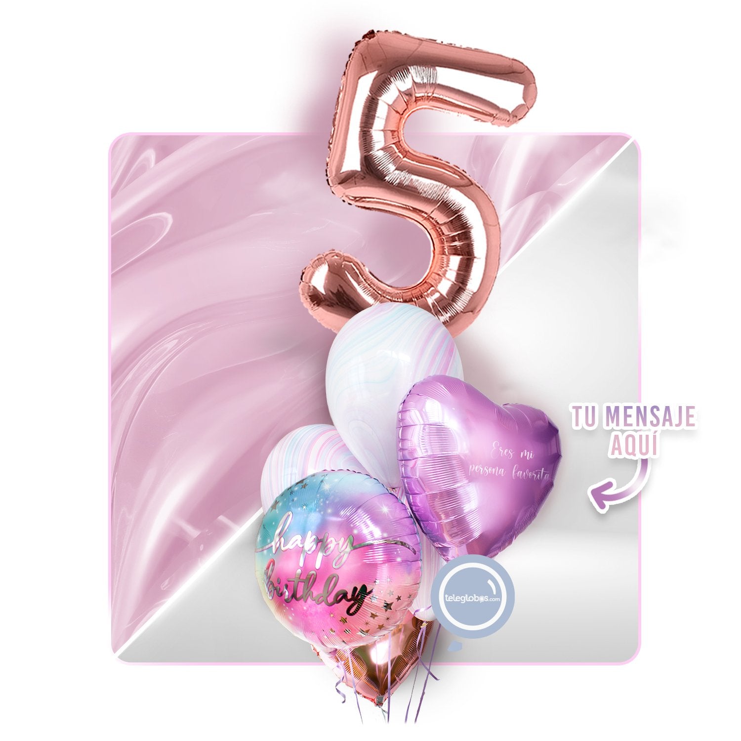 Kit Celebra -Rainbow Day- con Globos de Helio (Una Torre)