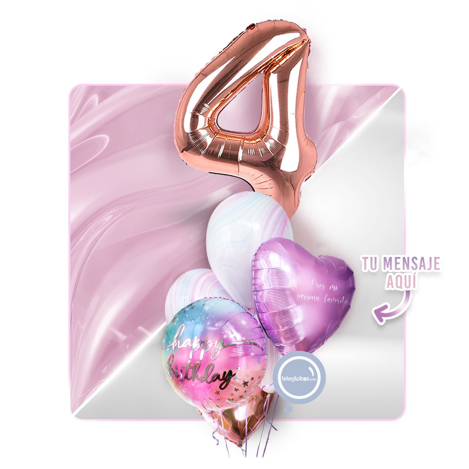 Kit Celebra -Rainbow Day- con Globos de Helio (Una Torre)