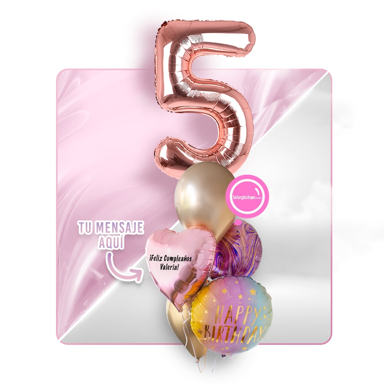 Kit celebrates -rainbow marbez - with balloons of Helio (a tower)