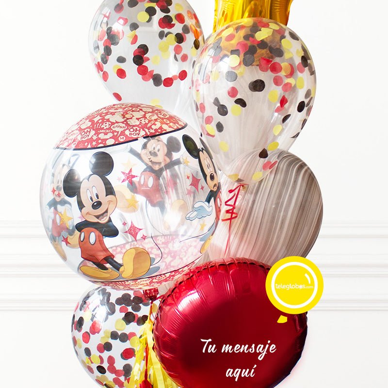 Kit de Globos con Número - Mickey - Personalizado con helio. | Globos y Regalos Teleglobos.com.mx.