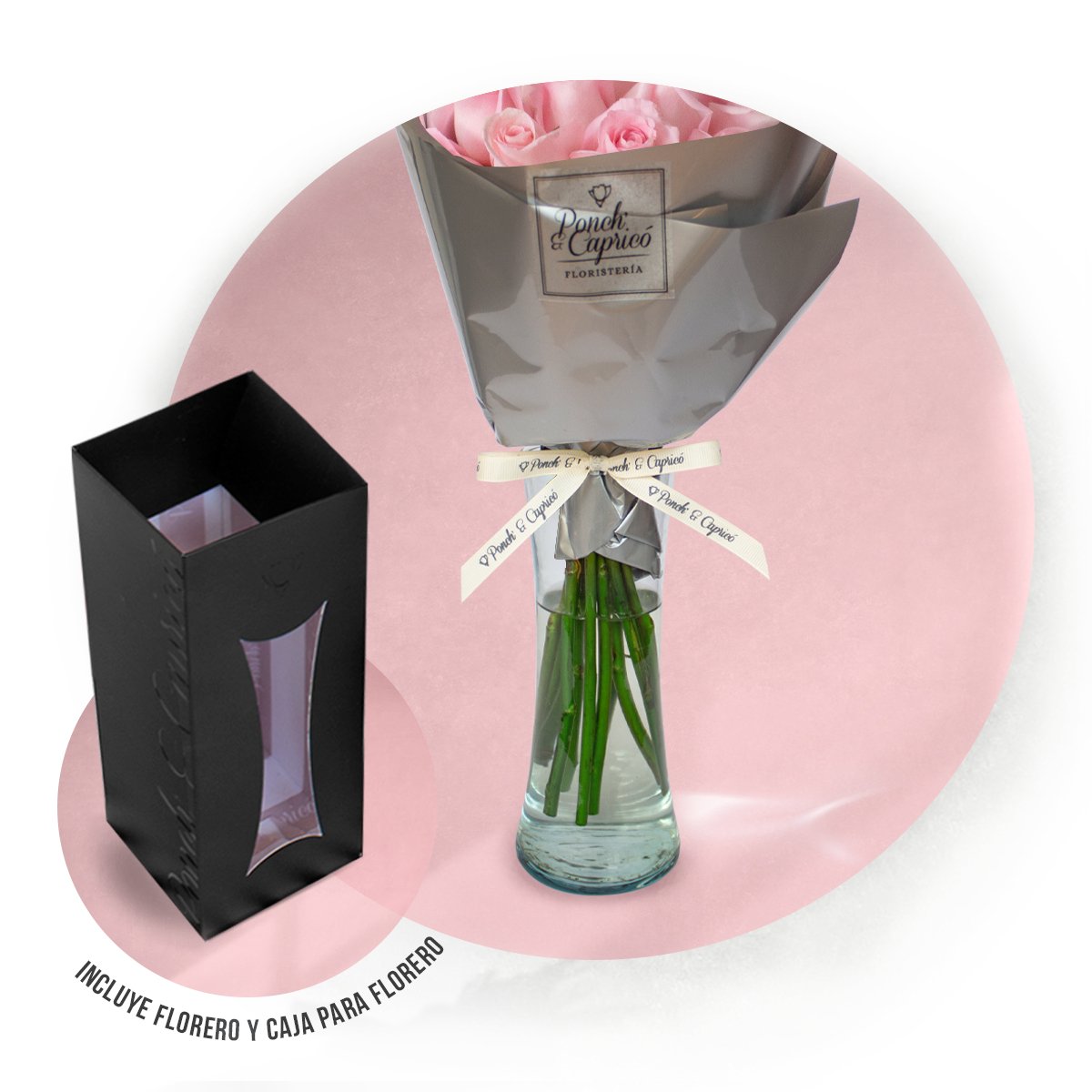 12 rose bouquet + bouquet balloons -Set026-