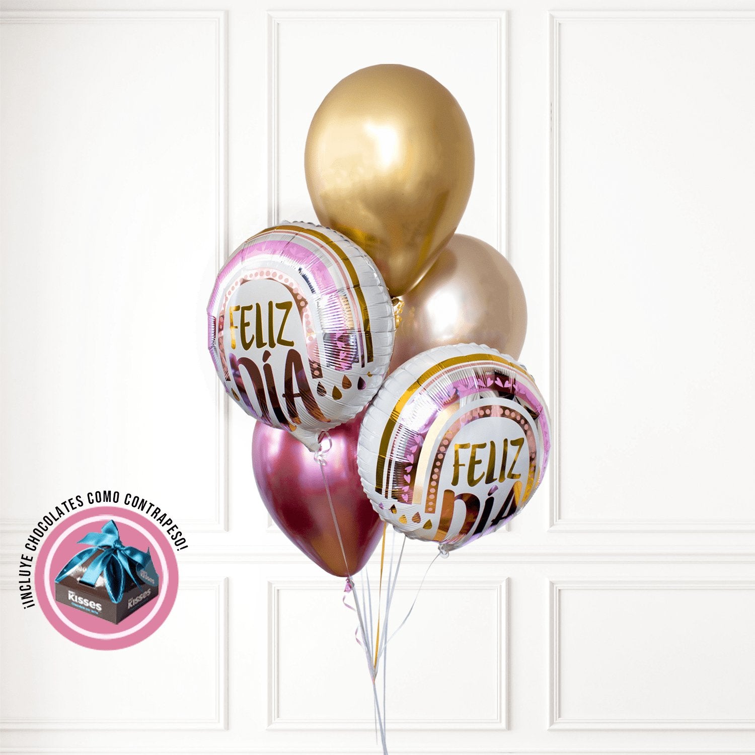 Ramillete de Lillies, Rosas, Boca de Dragón + Bouquet de Globos -SET038- | Globos y Regalos Teleglobos.com.mx.