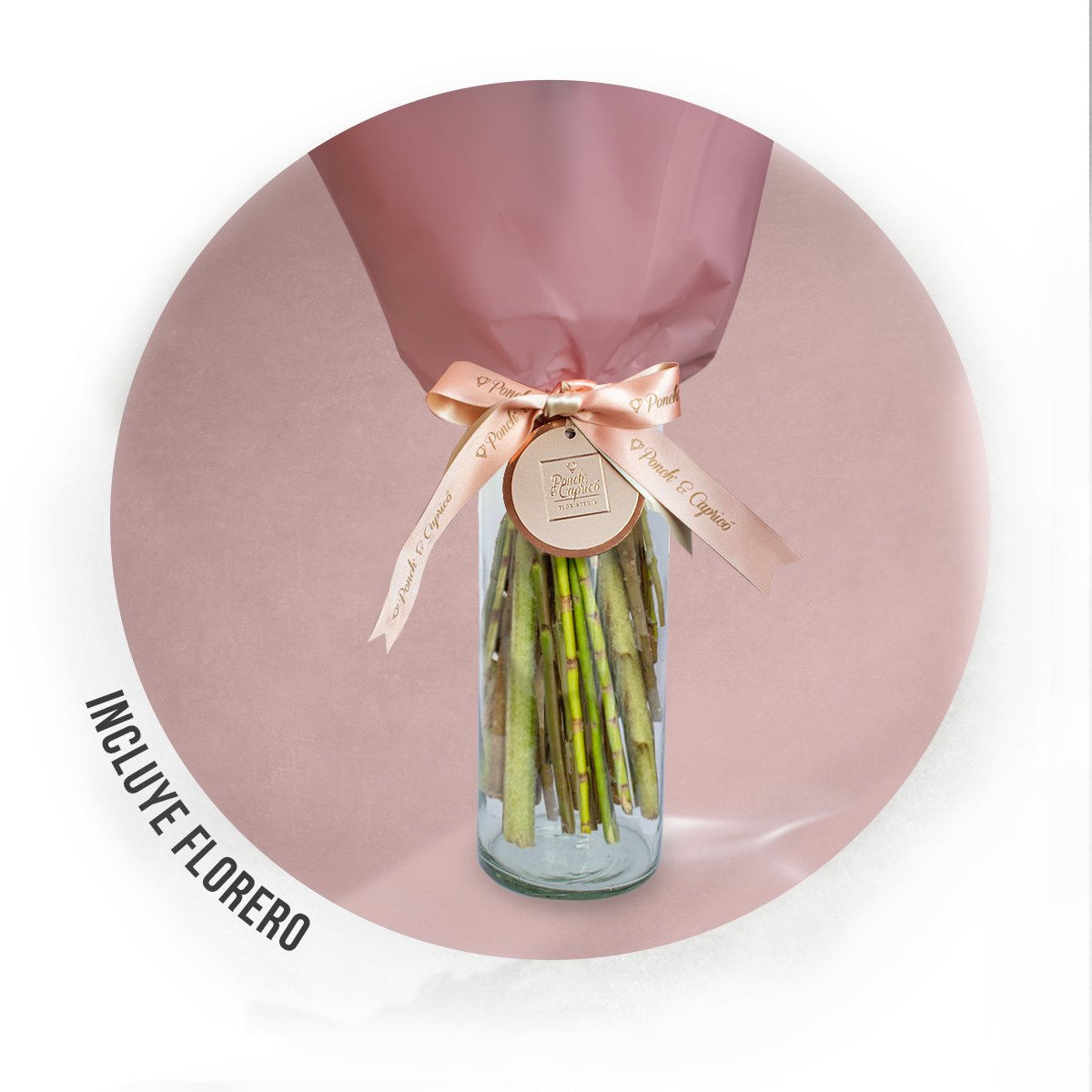 Rosas y Gerberas Mix, Boca de Dragón Lila, Eucalipto y Hortensia Verde -ALA024-